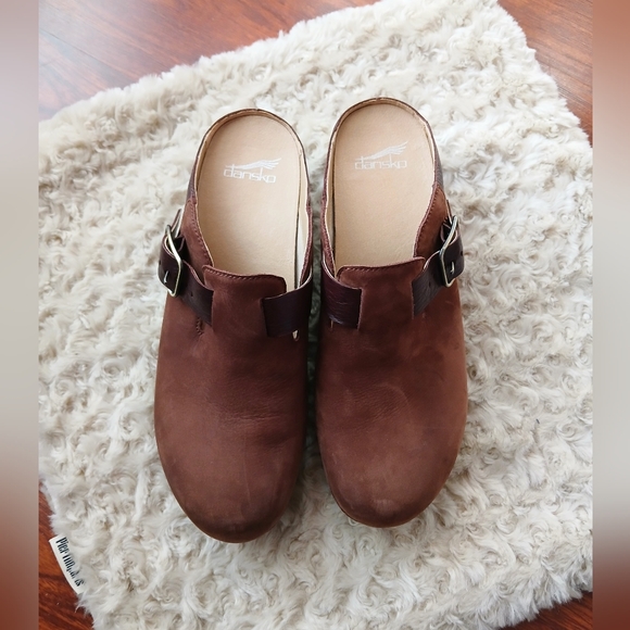 Dansko Shoes - 🏷 Dansko Women's CAIA Buckled Leather Wedge Clog Shoe